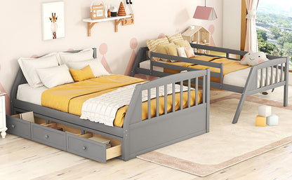 Bunk Bed With Drawers, Ladder And Storage Staircase - The Sleep Loft - Online Mattress Showroom NYC