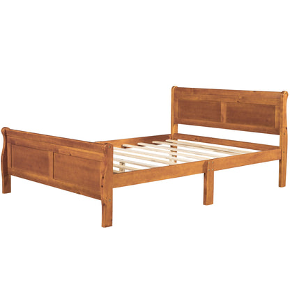 Platform Bed Frame Mattress Foundation Sleigh Bed With Headboard / Footboard / Wood Slat Suppor - The Sleep Loft - Online Mattress Showroom NYC