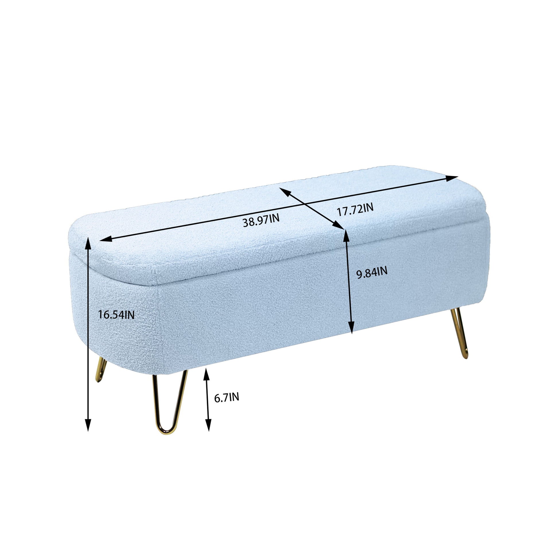 Storage Ottoman Bench For End Of Bed Legs, Modern Camel Faux Fur Entryway Bench Upholstered Padded With Storage For Living Room Bedroom - The Sleep Loft - Online Mattress Showroom NYC