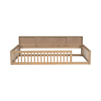Floor Bed With Storage Cabinets And USB Ports - The Sleep Loft - Online Mattress Showroom NYC