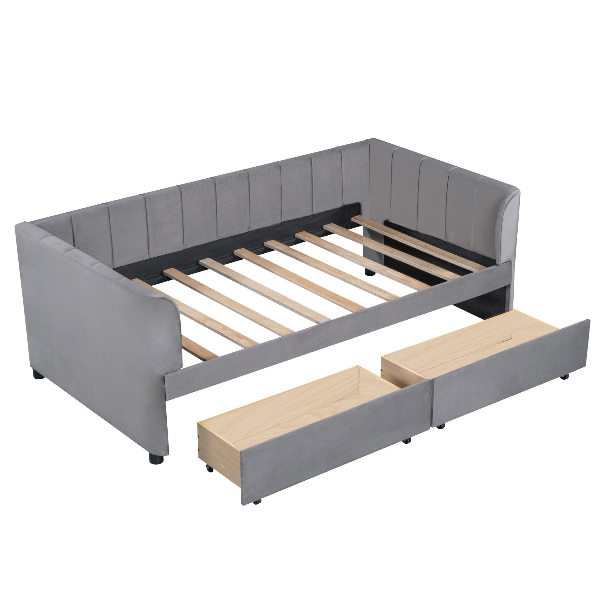 Upholstered Daybed With Ergonomic Design Backrest - The Sleep Loft - Online Mattress Showroom NYC