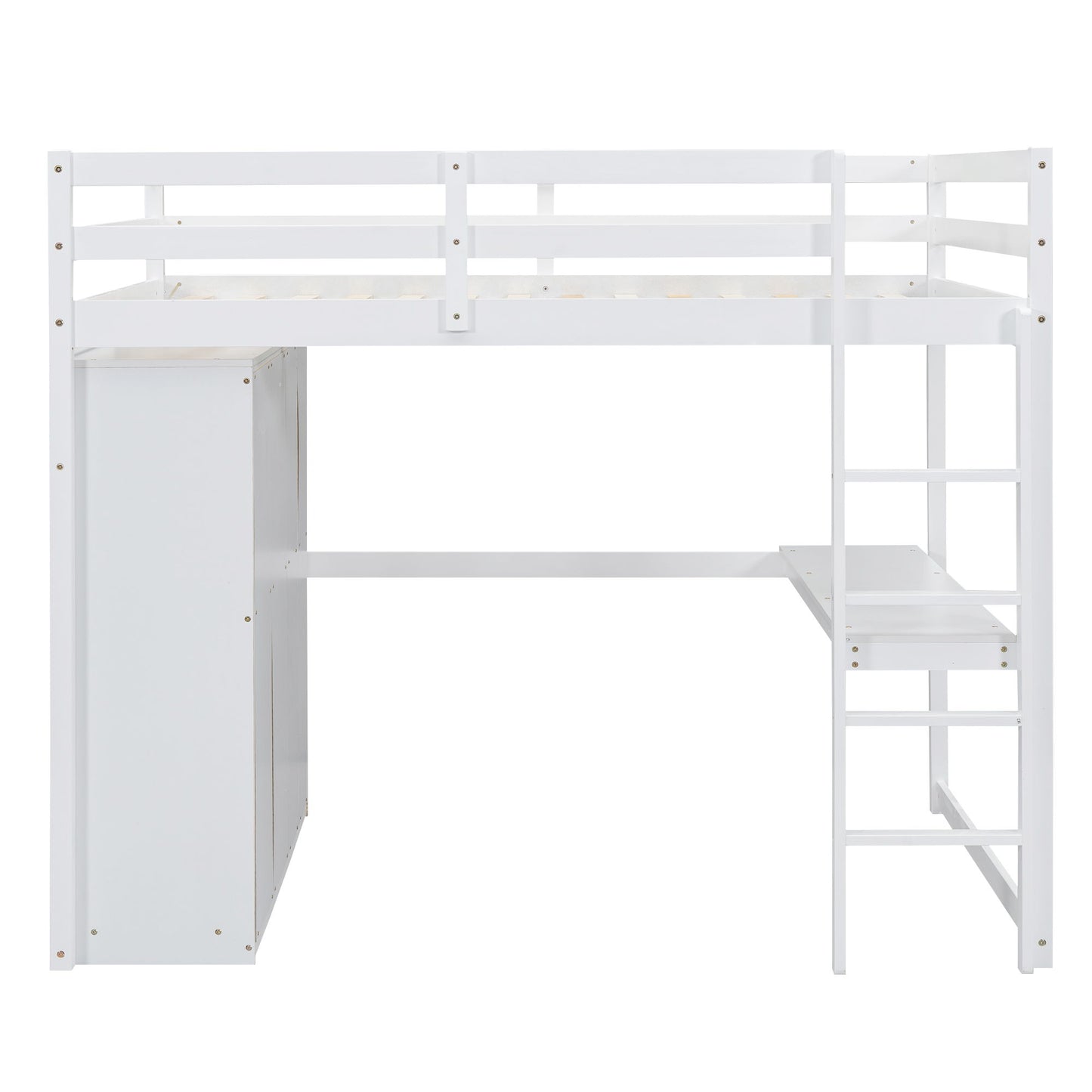 Loft Bed With Built In Wardrobe, Shelves And Drawers - The Sleep Loft - Online Mattress Showroom NYC