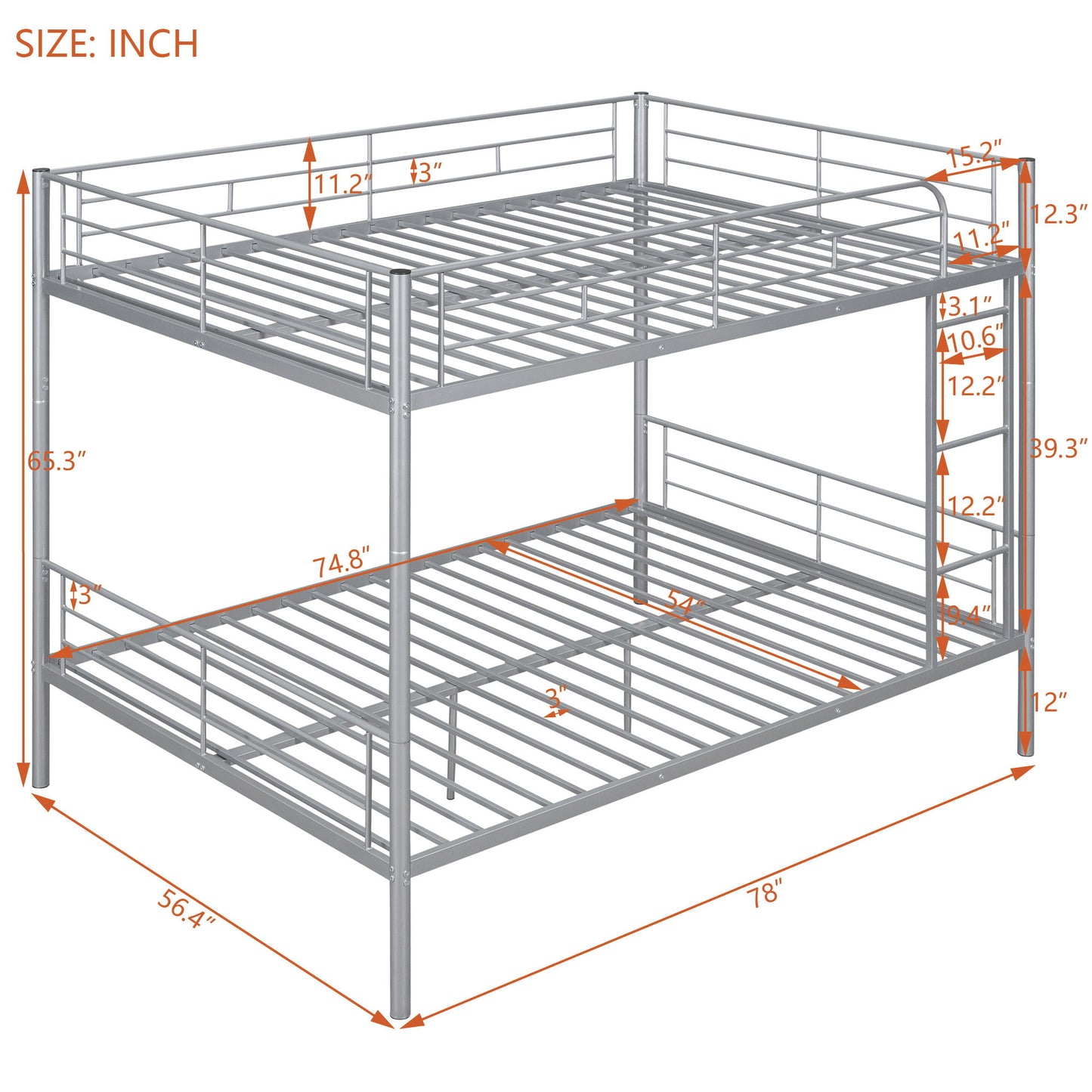Steel Construction Bunk Bed - The Sleep Loft - Online Mattress Showroom NYC