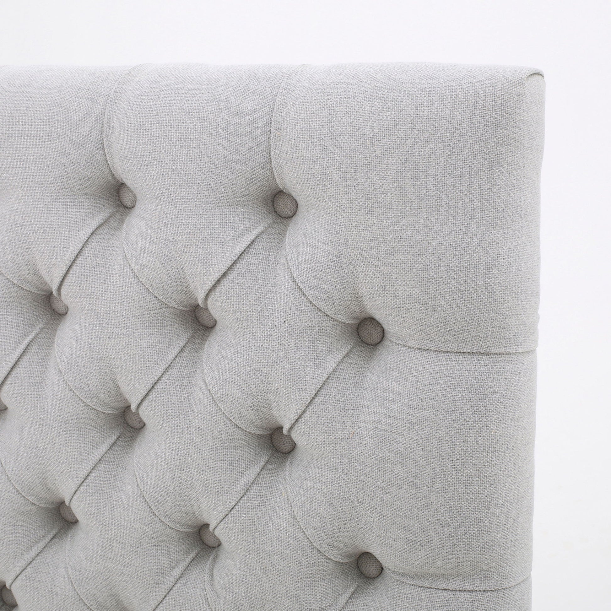 Queen Size Headboard With Button Tufting - Light Gray - The Sleep Loft - Online Mattress Showroom NYC