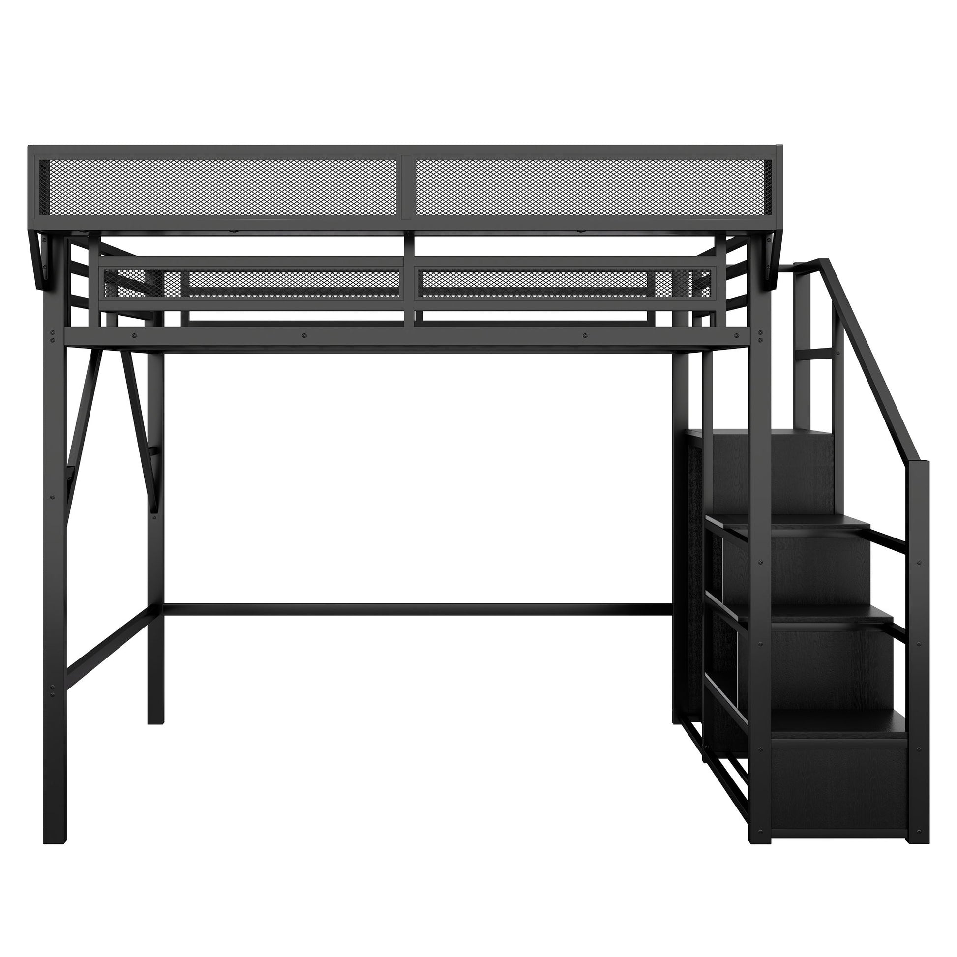 Loft Bed With Storage Shelves, Wardrobe - The Sleep Loft - Online Mattress Showroom NYC