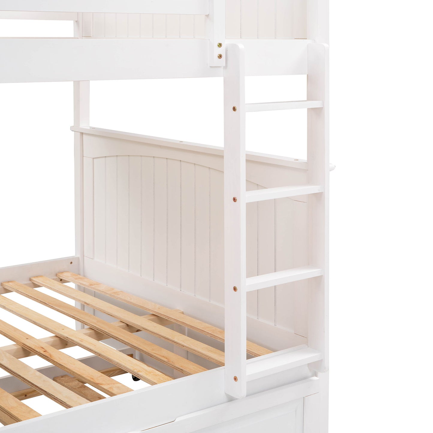 Bunk Bed With Twin Size Trundle, Guardrails - The Sleep Loft - Online Mattress Showroom NYC