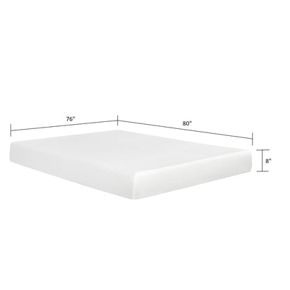 8" Plush Gel Memory Foam Mattress For Bed, Polyester Aloe Vera Cover - The Sleep Loft - Online Mattress Showroom NYC