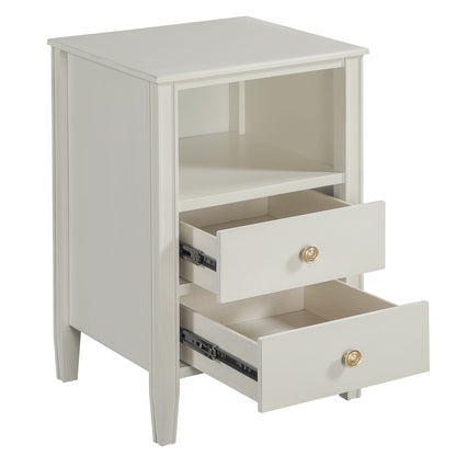 Winston - 2 Drawer Storage Nightstand - The Sleep Loft - Online Mattress Showroom NYC