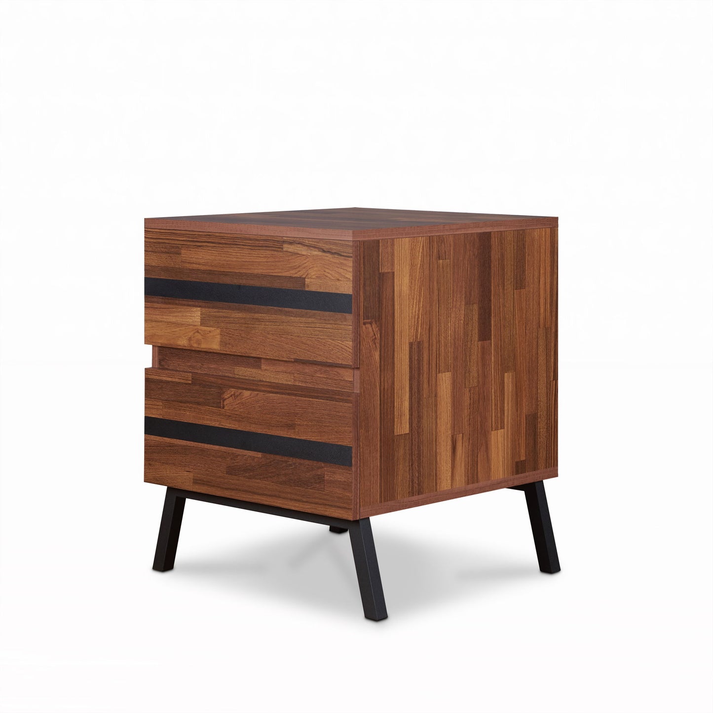 Karine - Accent Table - Black / Walnut - The Sleep Loft - Online Mattress Showroom NYC