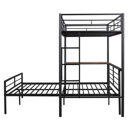 Bunk Bed With Desk, Ladder And Quality Slats For Bedroom - The Sleep Loft - Online Mattress Showroom NYC