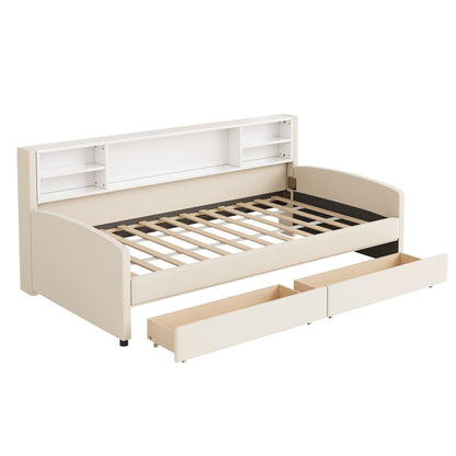 Luxurious Upholstered Platform Bed With Storage Drawers - The Sleep Loft - Online Mattress Showroom NYC