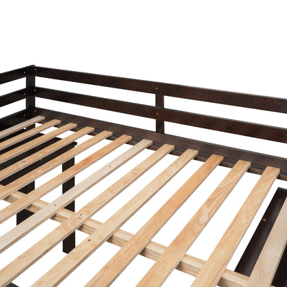 Loft Low Study Bed With Cabinet, Shelves And Rolling Portable Desk, Multiple Functions - The Sleep Loft - Online Mattress Showroom NYC