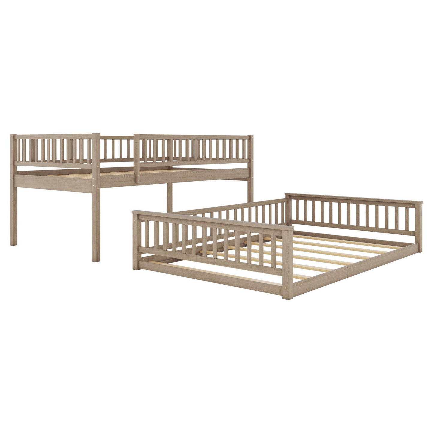 Bunk Bed With Ladder And Guardrails - The Sleep Loft - Online Mattress Showroom NYC