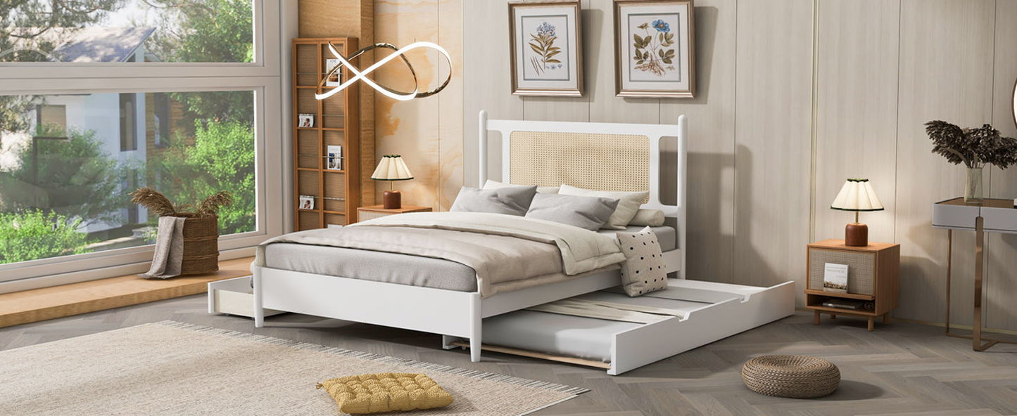 Platform Bed With 2 Big Drawers & Trundle - The Sleep Loft - Online Mattress Showroom NYC