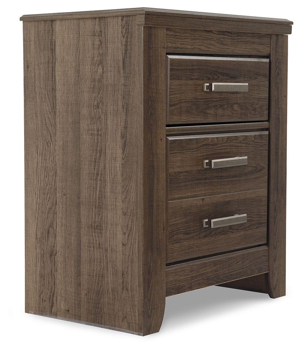 Juararo - Two Drawer Night Stand - Dark Brown - The Sleep Loft - Online Mattress Showroom NYC
