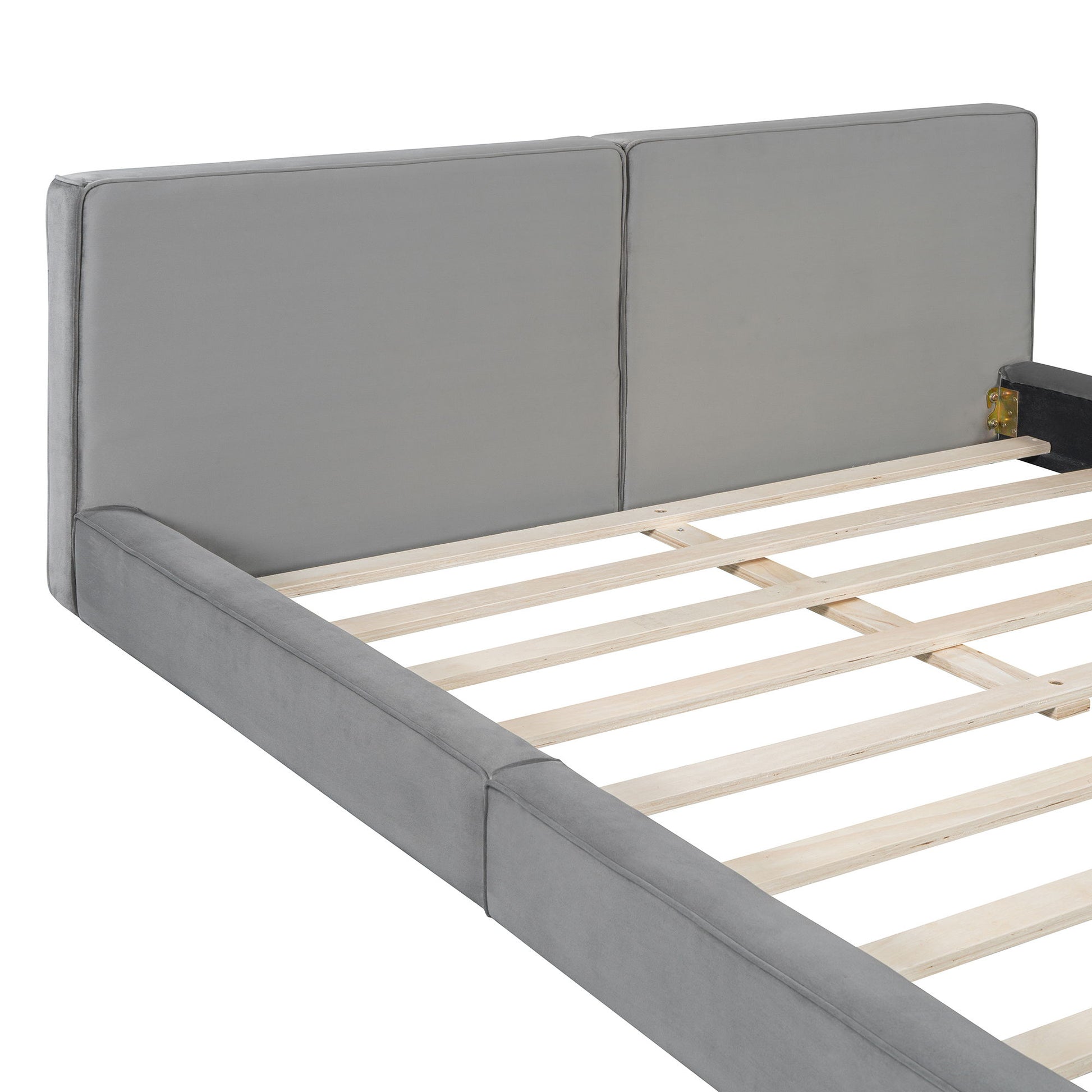 Upholstered Platform Bed, Grounded Bed With Solid Frame - The Sleep Loft - Online Mattress Showroom NYC