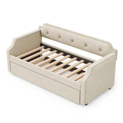 Upholstered Daybed With Trundle - The Sleep Loft - Online Mattress Showroom NYC