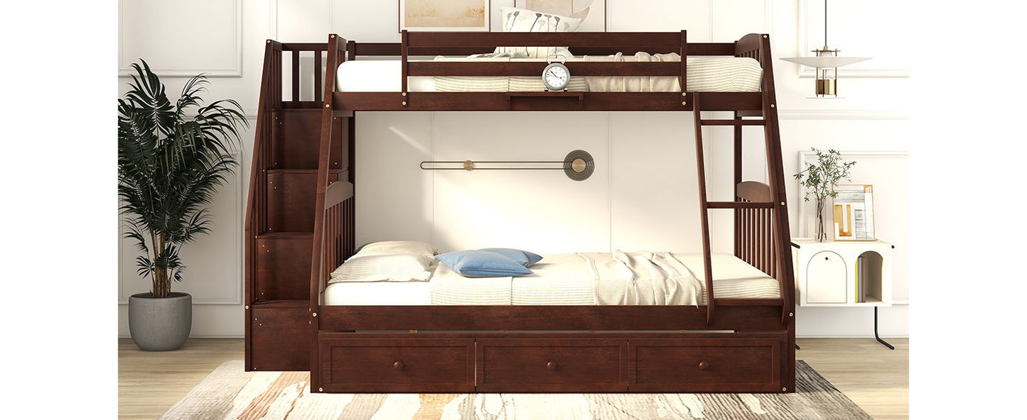 Bunk Bed With Drawers, Ladder And Storage Staircase - The Sleep Loft - Online Mattress Showroom NYC