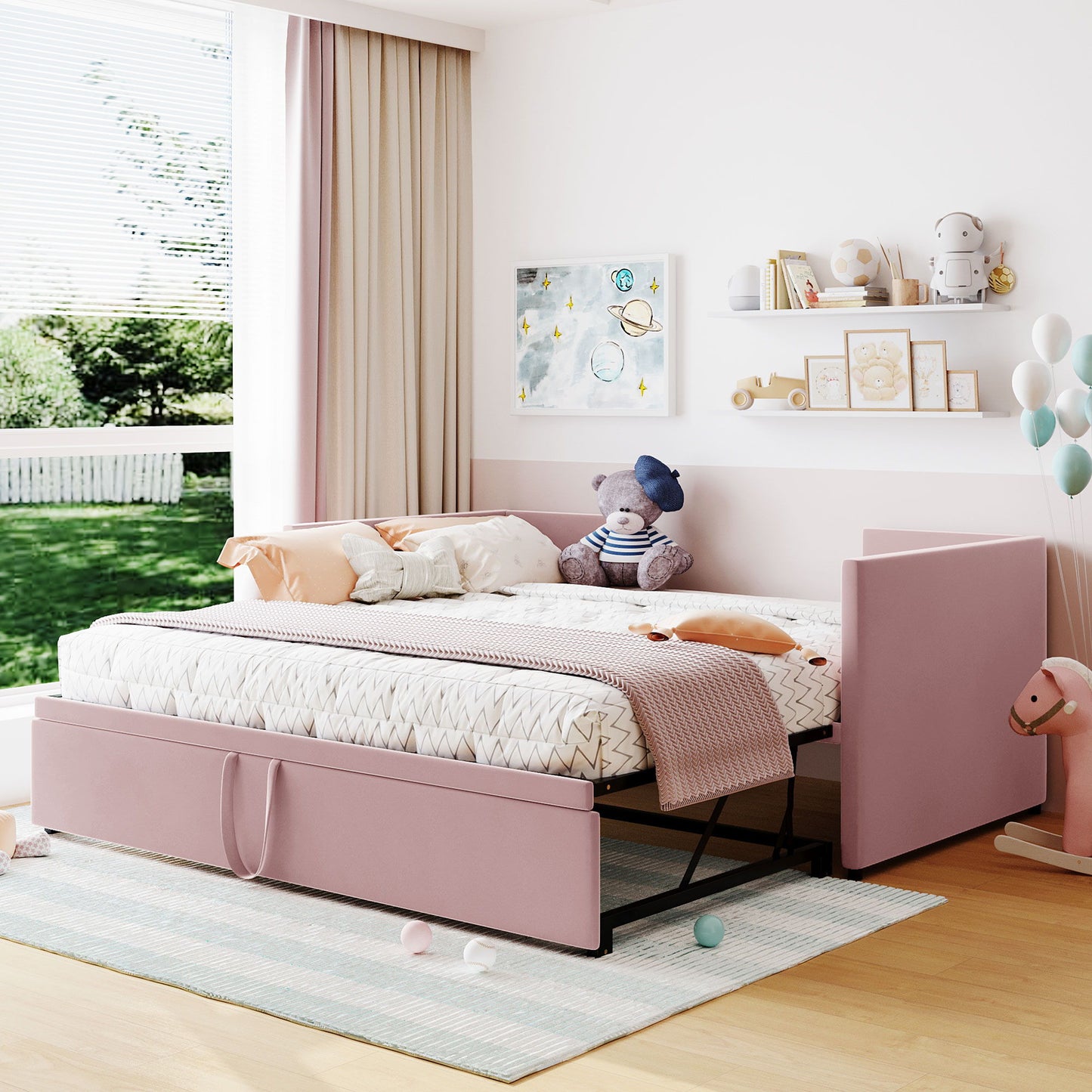 Twin Size Upholstered Daybed With Pop Up Trundle - The Sleep Loft - Online Mattress Showroom NYC