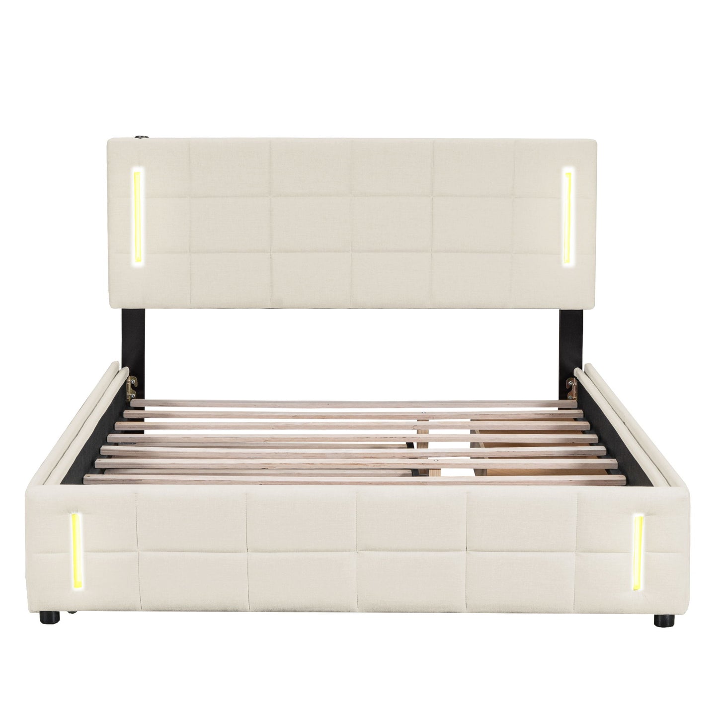 Upholstered Platform Bed With Trundle & Drawers - The Sleep Loft - Online Mattress Showroom NYC