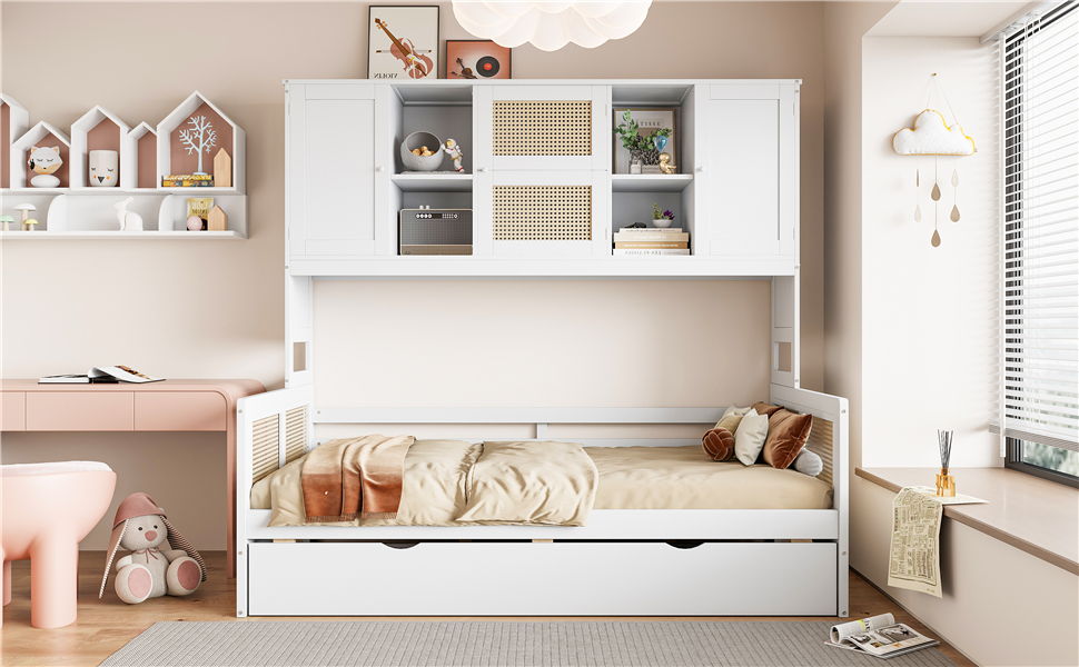 Daybed And All In One Cabinet And Shelf - The Sleep Loft - Online Mattress Showroom NYC