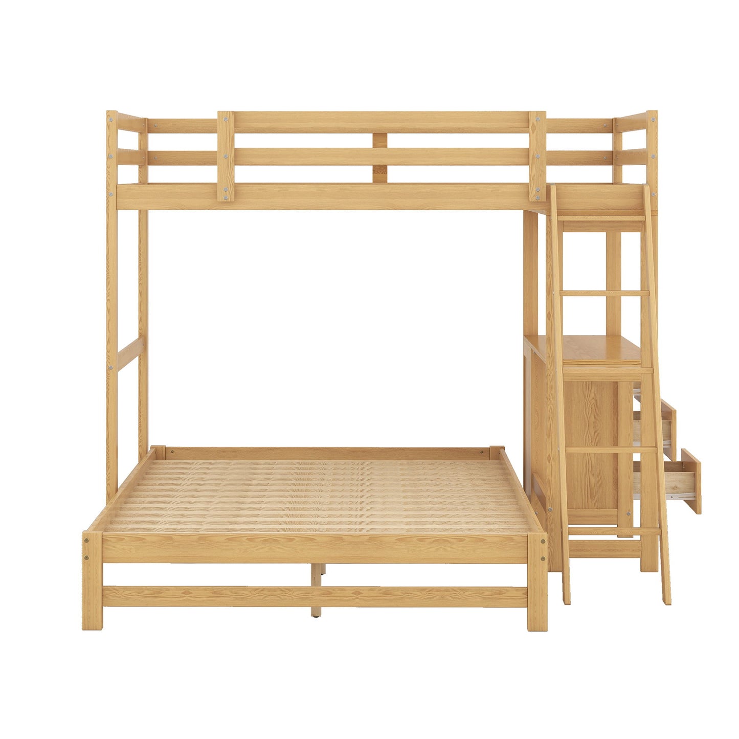 Bunk Bed With Built In Desk And 3 Drawers - The Sleep Loft - Online Mattress Showroom NYC