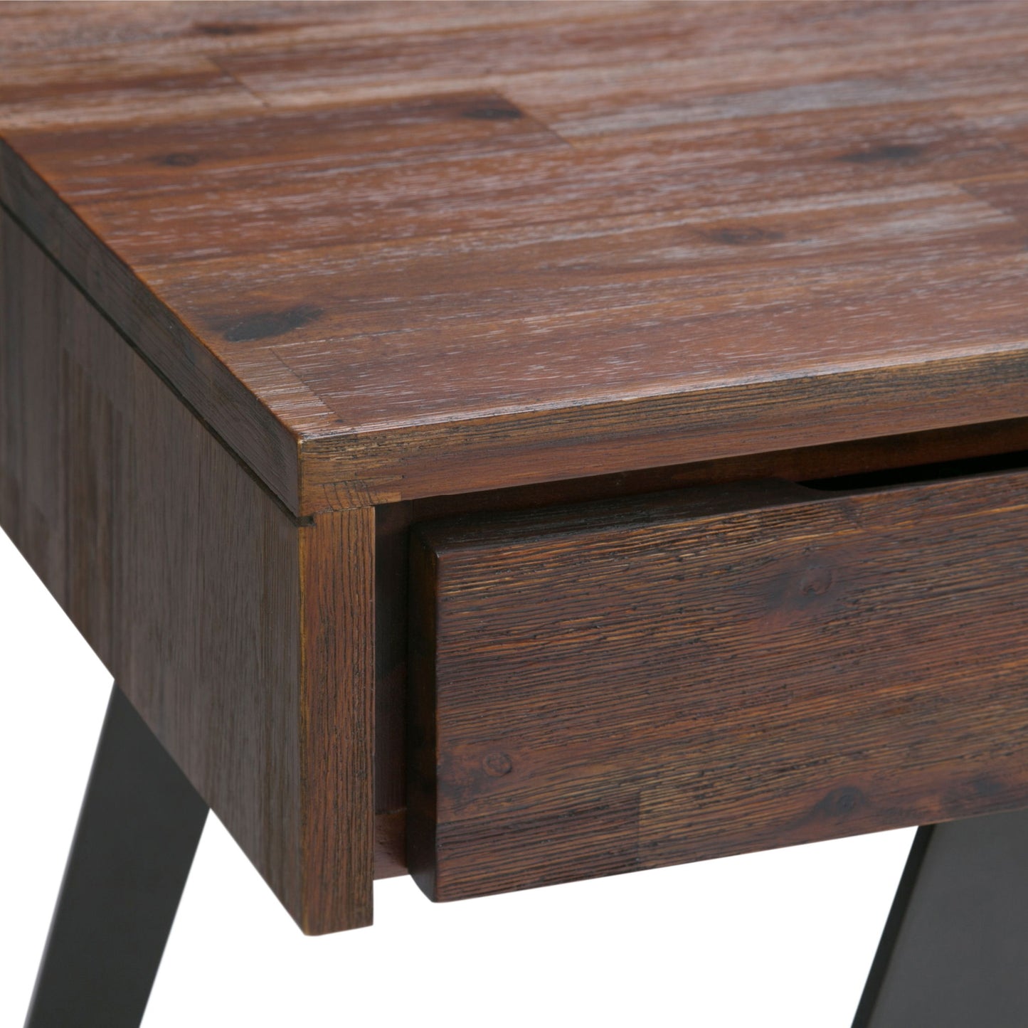 Lowry - Desk - Distressed Charcoal Brown - The Sleep Loft - Online Mattress Showroom NYC