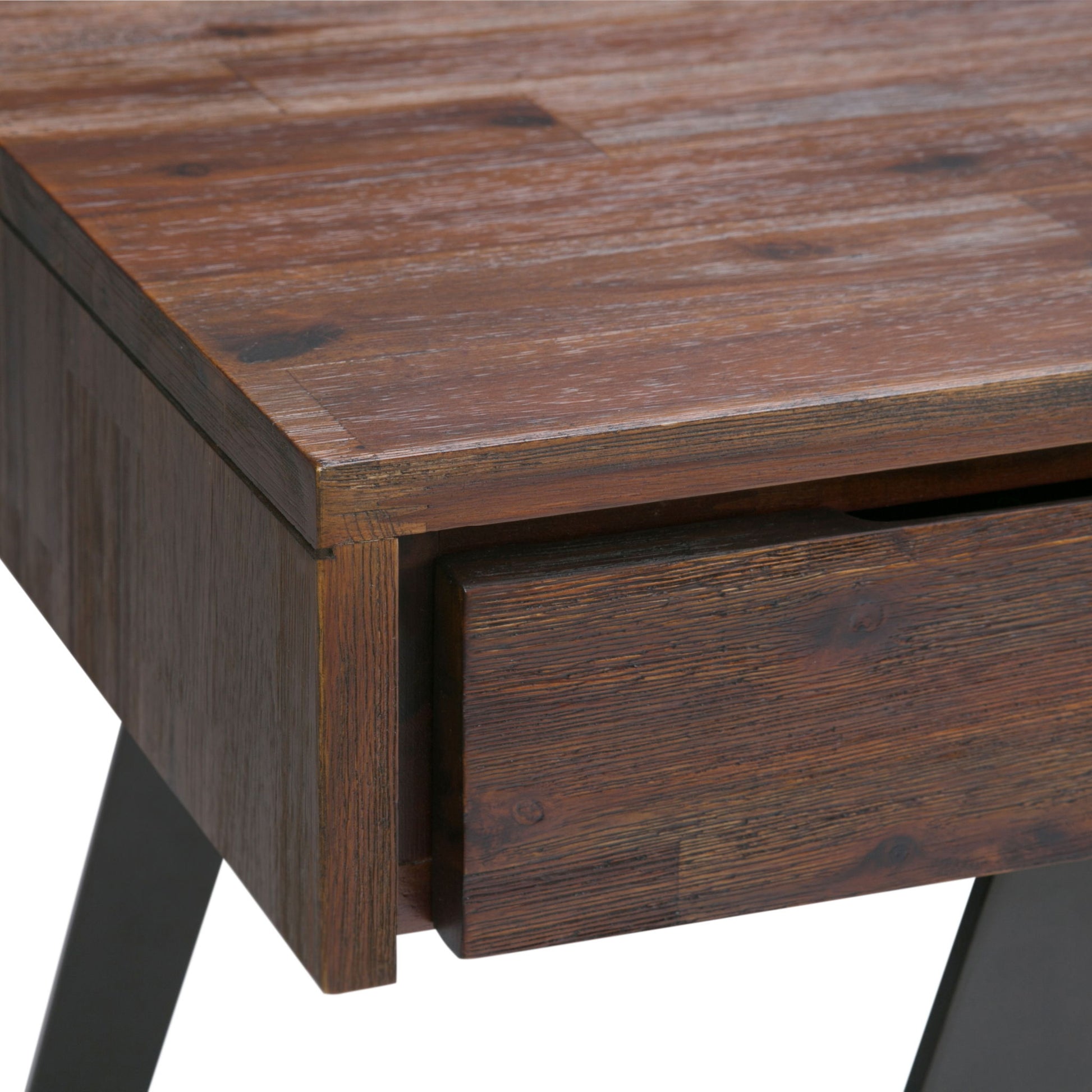 Lowry - Desk - Distressed Charcoal Brown - The Sleep Loft - Online Mattress Showroom NYC