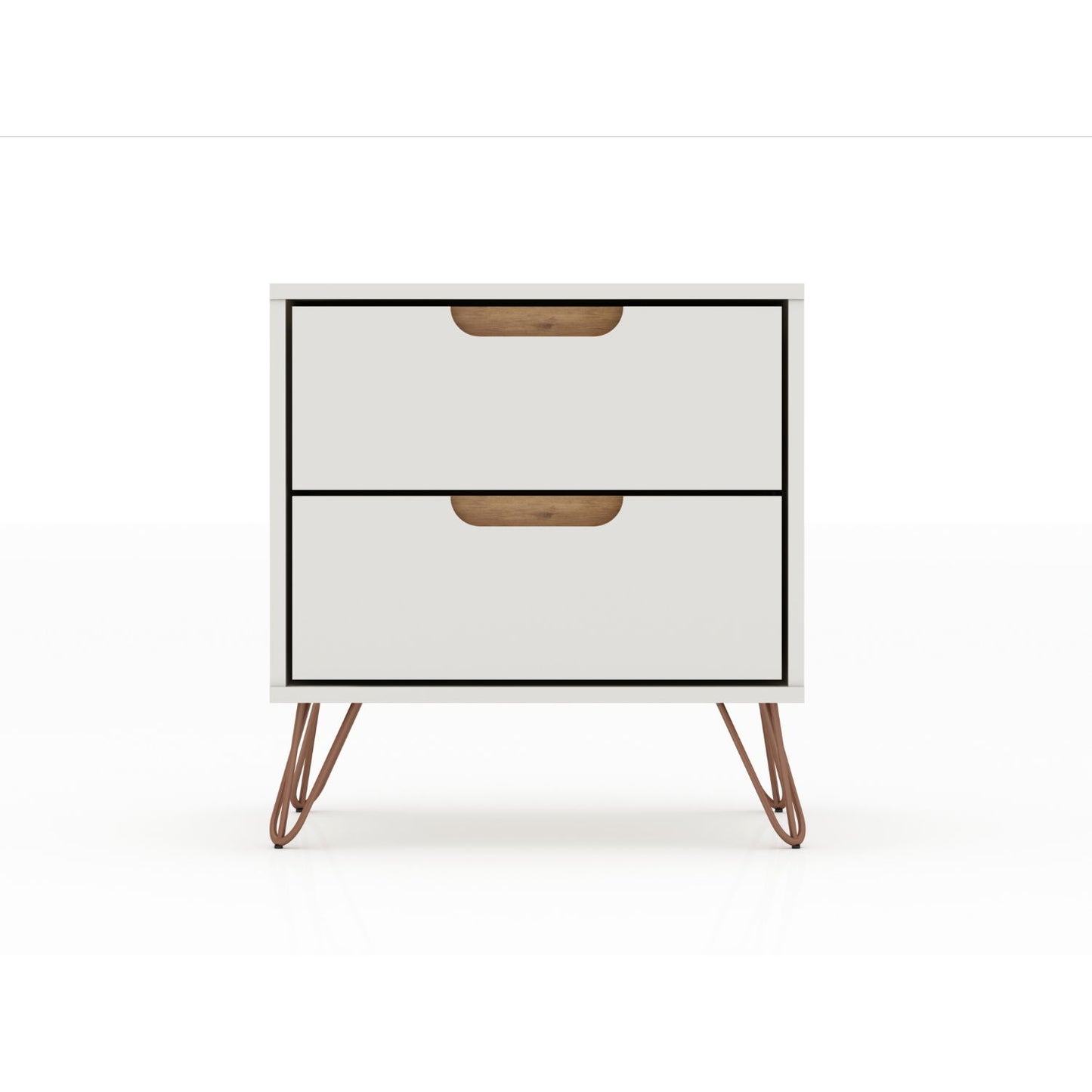 Rockefeller - Nightstand With 2 Drawers - Off White - The Sleep Loft - Online Mattress Showroom NYC