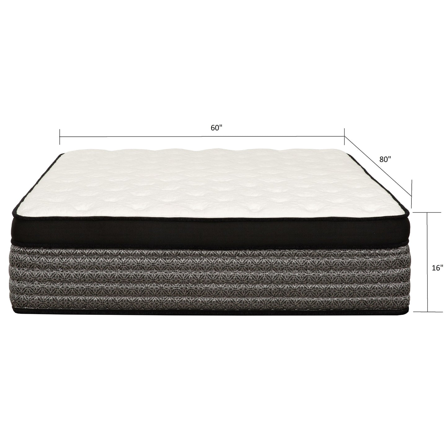 Premium 16" Queen Size Hybrid Mattress In A Box Plush Gel Memory Foam Top With Cooling Technology - Gray / White - The Sleep Loft - Online Mattress Showroom NYC