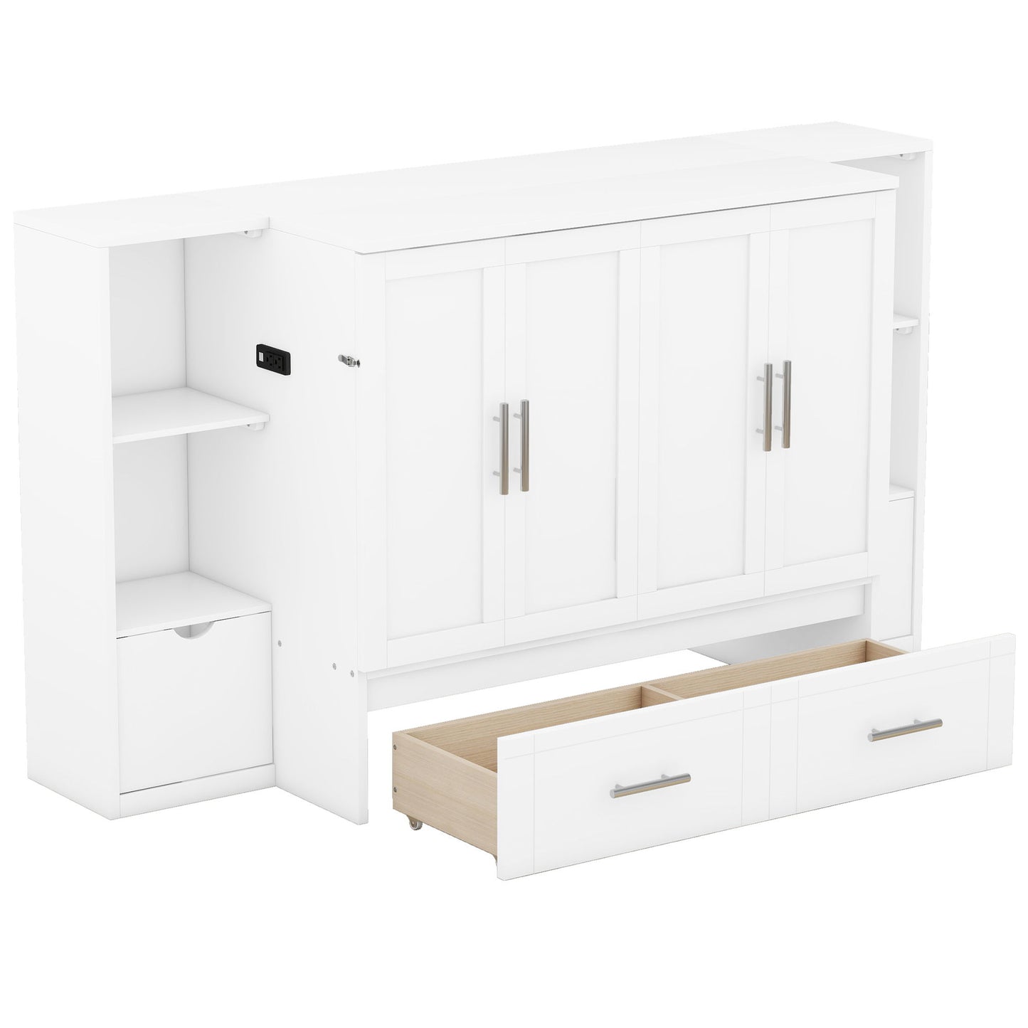 Murphy Bed With Shelves, Drawers And USB Ports - The Sleep Loft - Online Mattress Showroom NYC