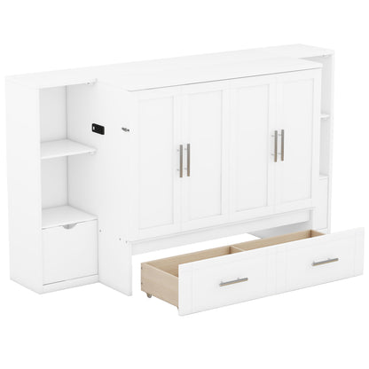 Murphy Bed With Shelves, Drawers And USB Ports - The Sleep Loft - Online Mattress Showroom NYC