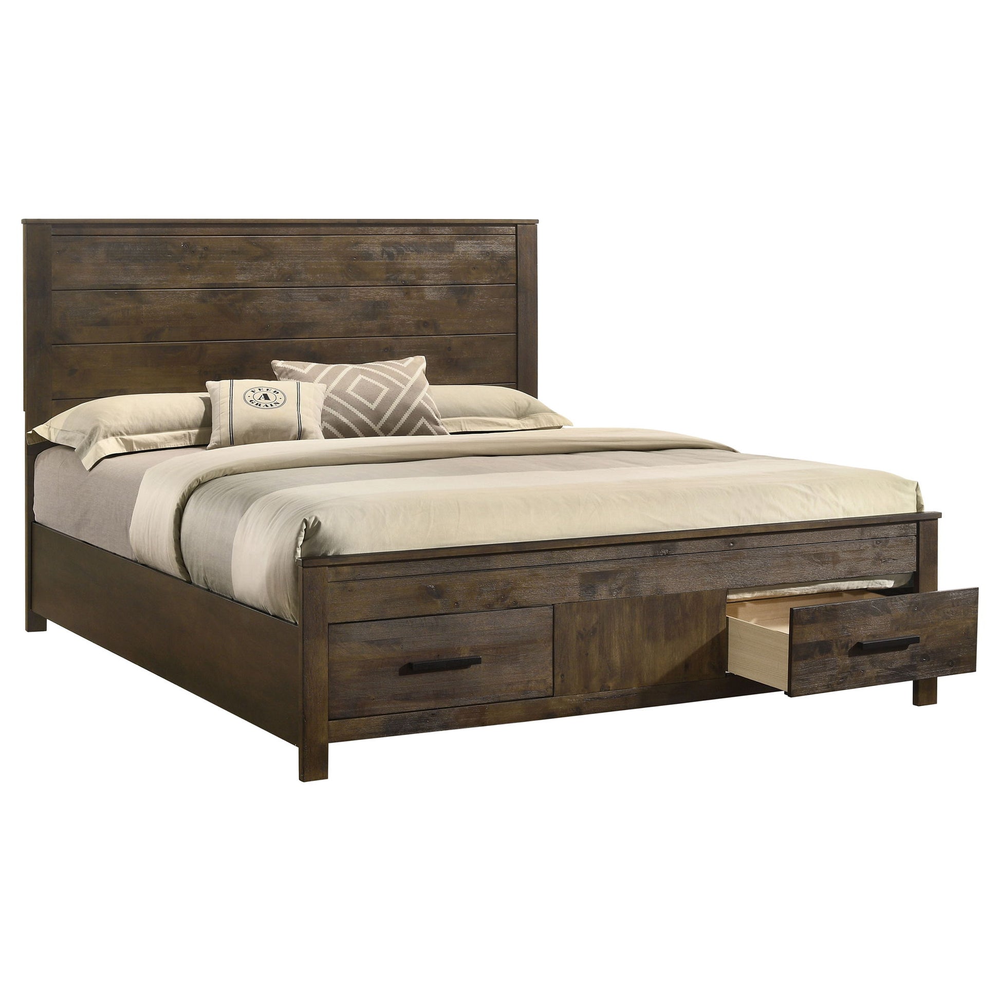 Greely - Eastern King Storage Bed - Brown - The Sleep Loft - Online Mattress Showroom NYC