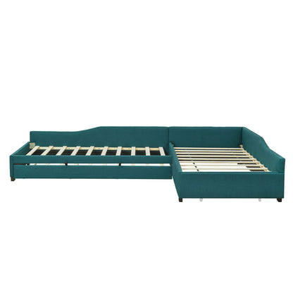 Upholstered Double Daybed With Trundle And Drawer - The Sleep Loft - Online Mattress Showroom NYC