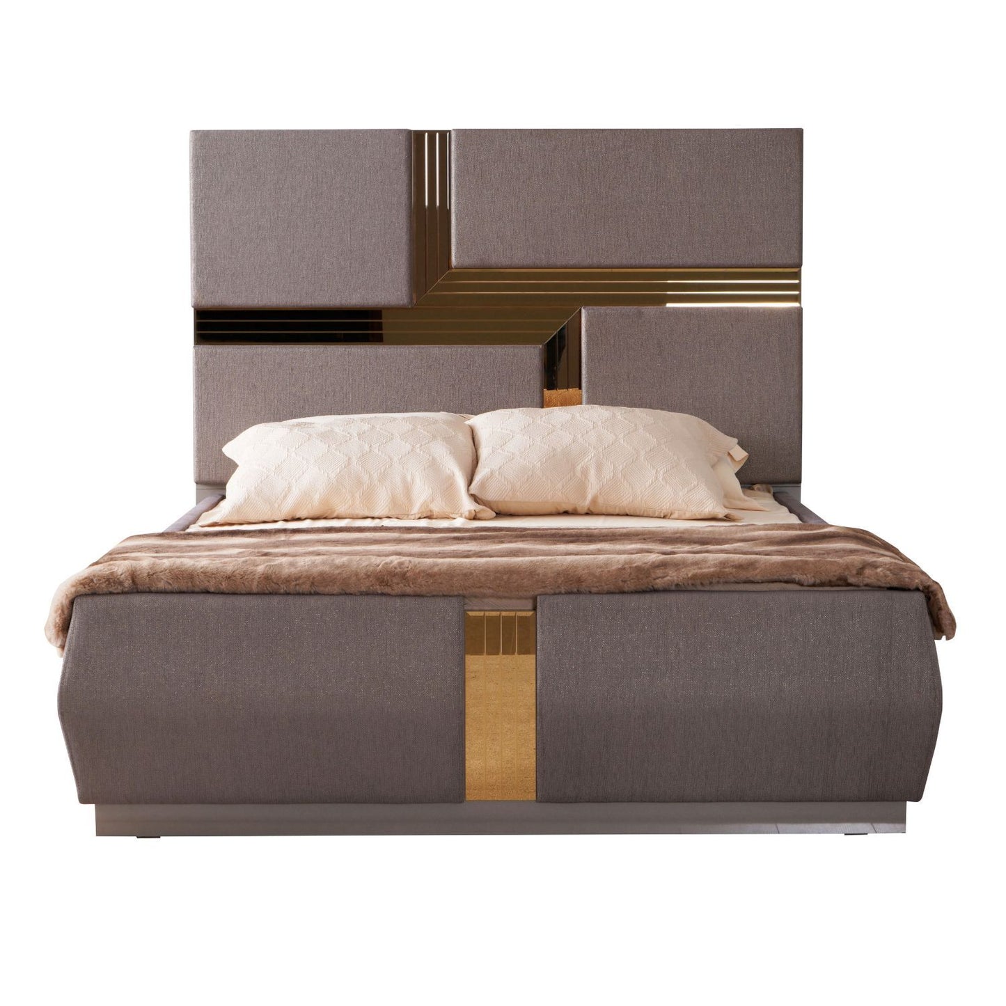 Lorenzo - Queen Size Tufted Upholstered Bed - Gray - The Sleep Loft - Online Mattress Showroom NYC
