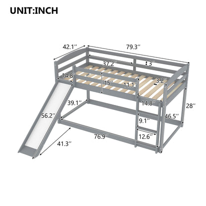 Durable Bunk Bed With Convertible Slide And Ladder - The Sleep Loft - Online Mattress Showroom NYC