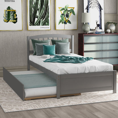 Platform Bed Wood Bed Frame With Trundle - The Sleep Loft - Online Mattress Showroom NYC