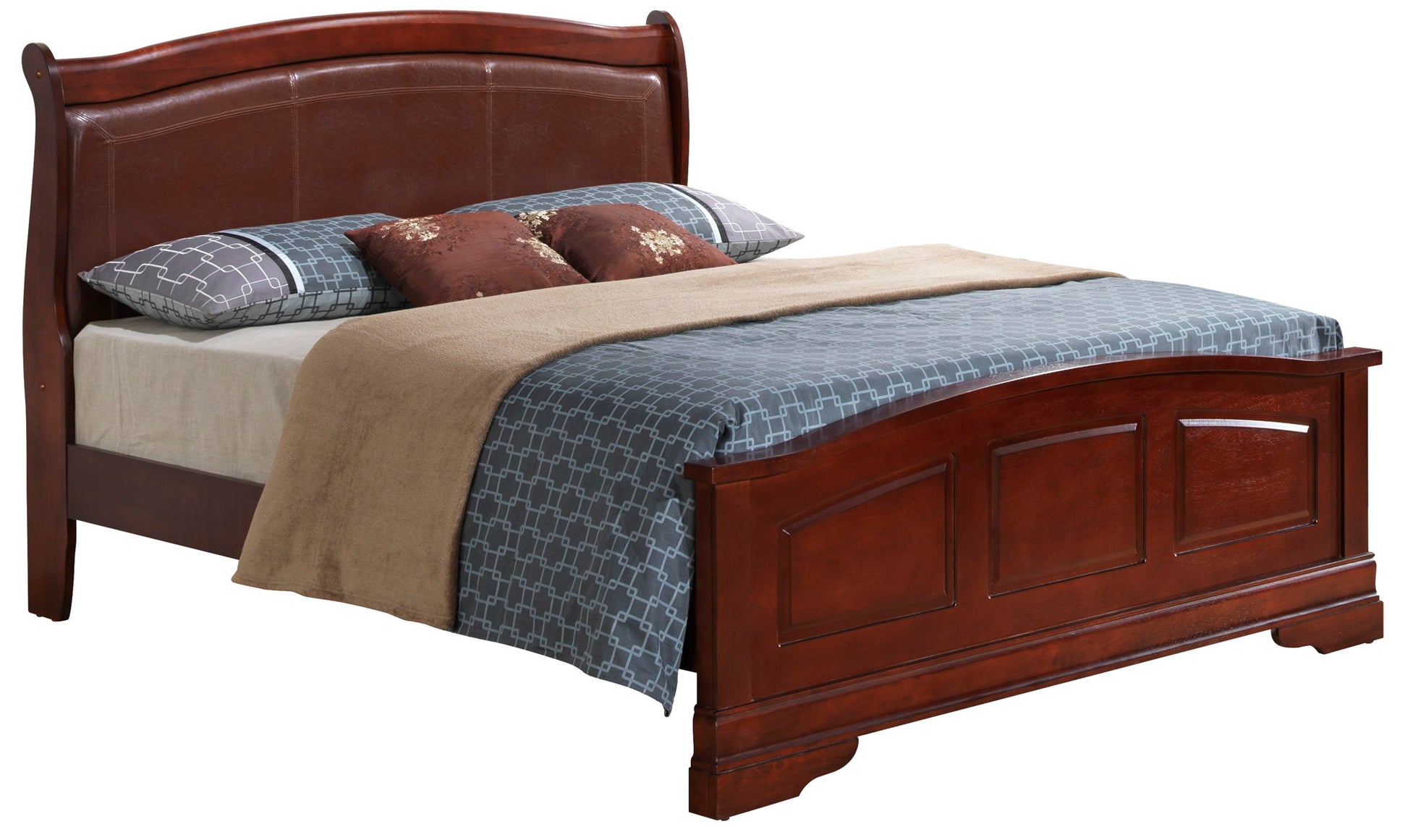 Panel Sleigh Bed Elegantly Crafted - The Sleep Loft - Online Mattress Showroom NYC