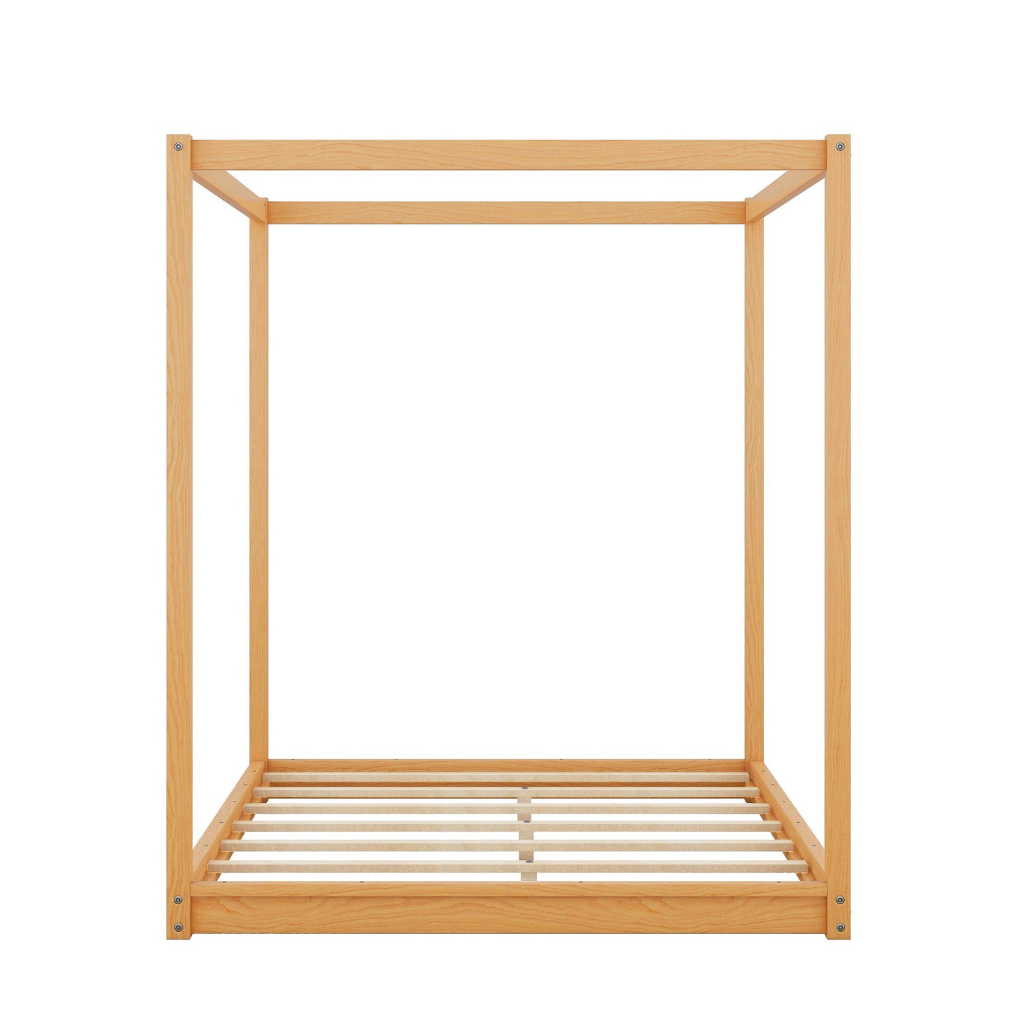 Wood Canopy Platform Bed With Support Legs And Airflow Slats - The Sleep Loft - Online Mattress Showroom NYC