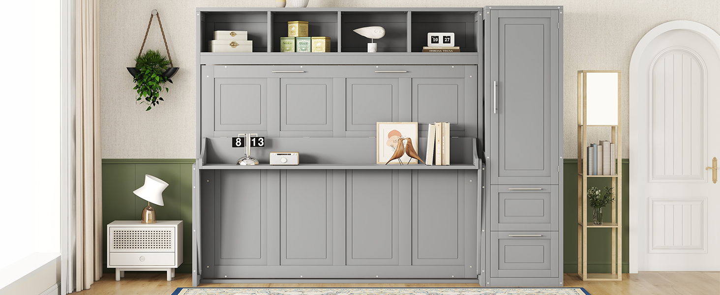 Murphy Wall Bed With Closet And Drawers - The Sleep Loft - Online Mattress Showroom NYC