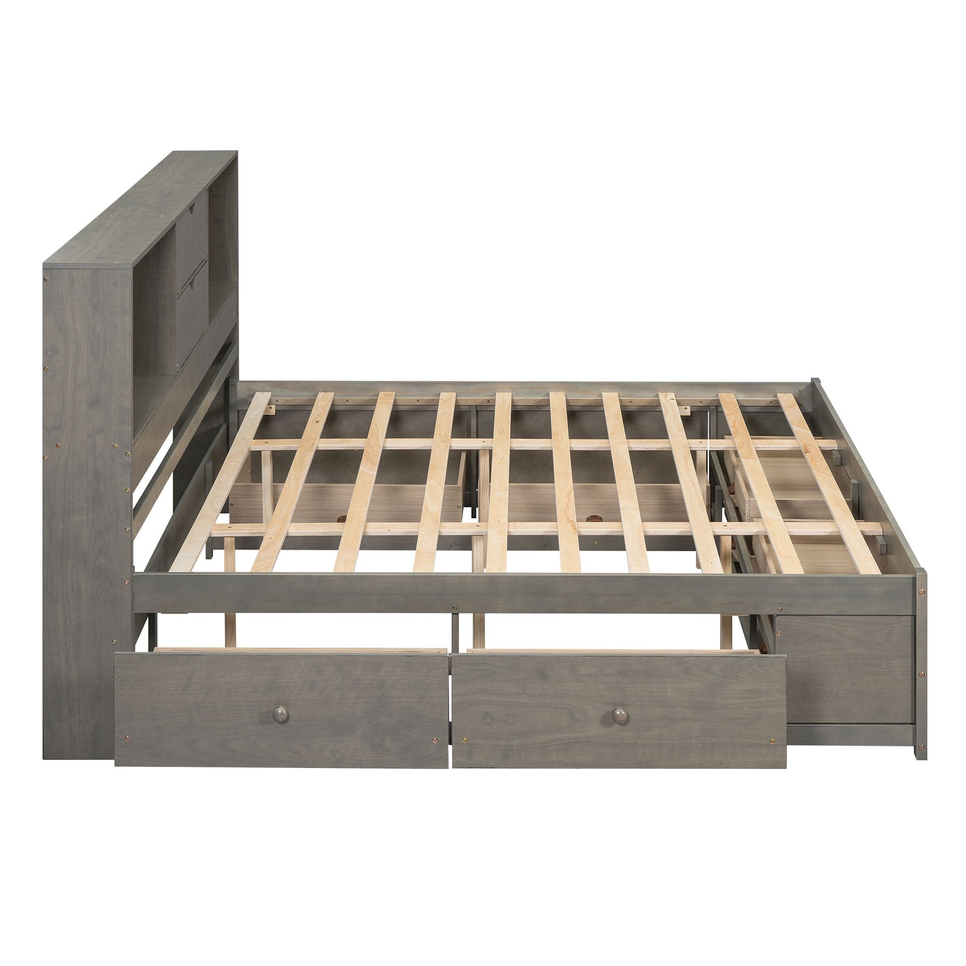 Platform Bed With Storage Headboard And 8 Drawers - The Sleep Loft - Online Mattress Showroom NYC