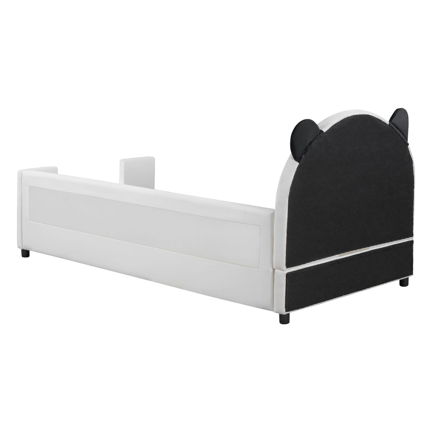 Upholstered Daybed With Bear Shaped Headboard, Hydraulic System And Breathable Fence - The Sleep Loft - Online Mattress Showroom NYC