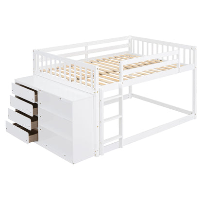 Bunk Bed With 4 Drawers And 3 Shelves - The Sleep Loft - Online Mattress Showroom NYC