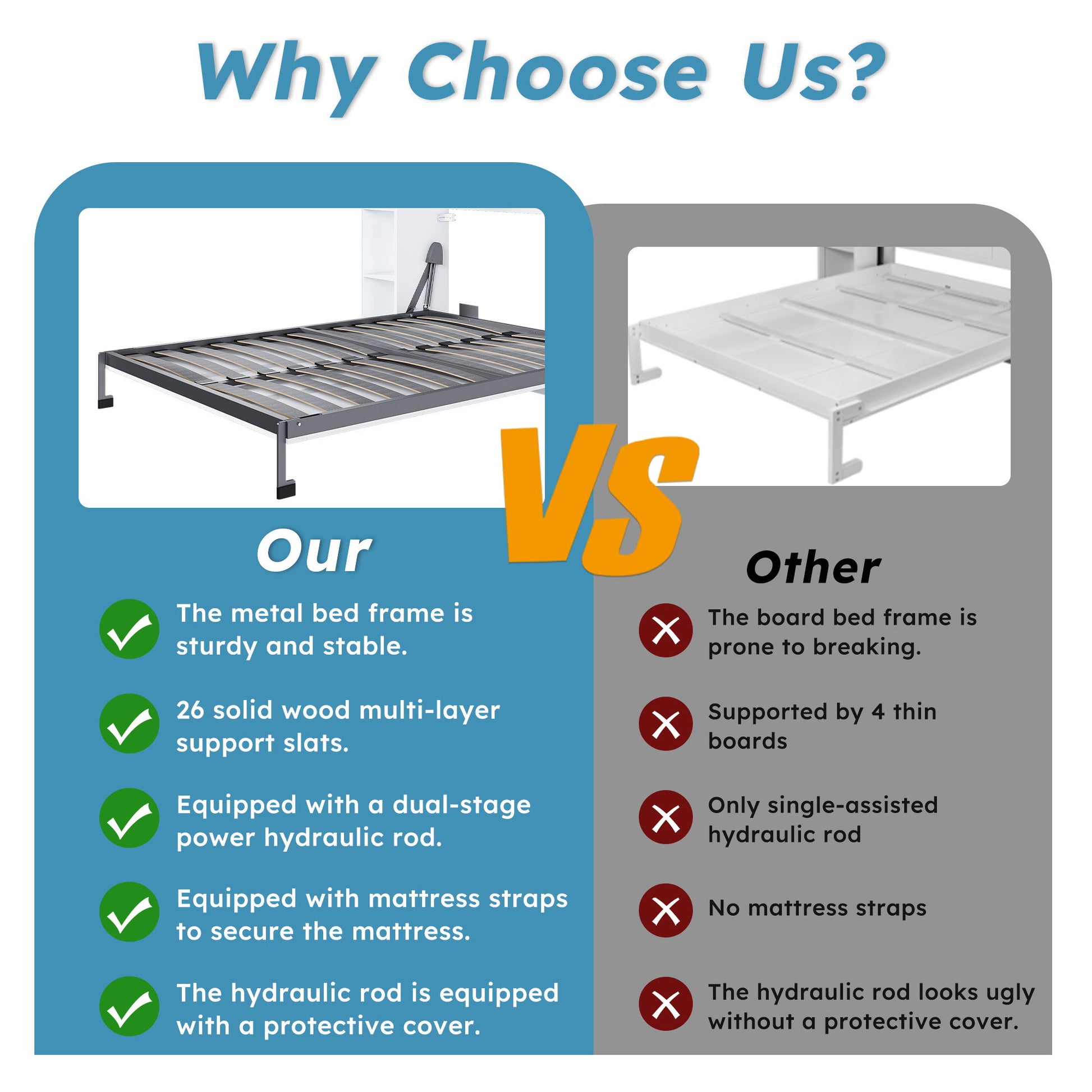 Queen Murphy Bed With Storage Cabinet - White - The Sleep Loft - Online Mattress Showroom NYC