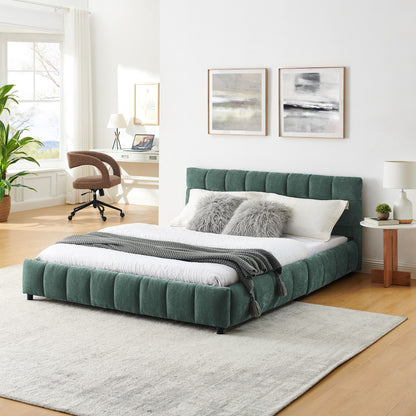 Modern Platform Bed Frame With Thick Fabric - The Sleep Loft - Online Mattress Showroom NYC
