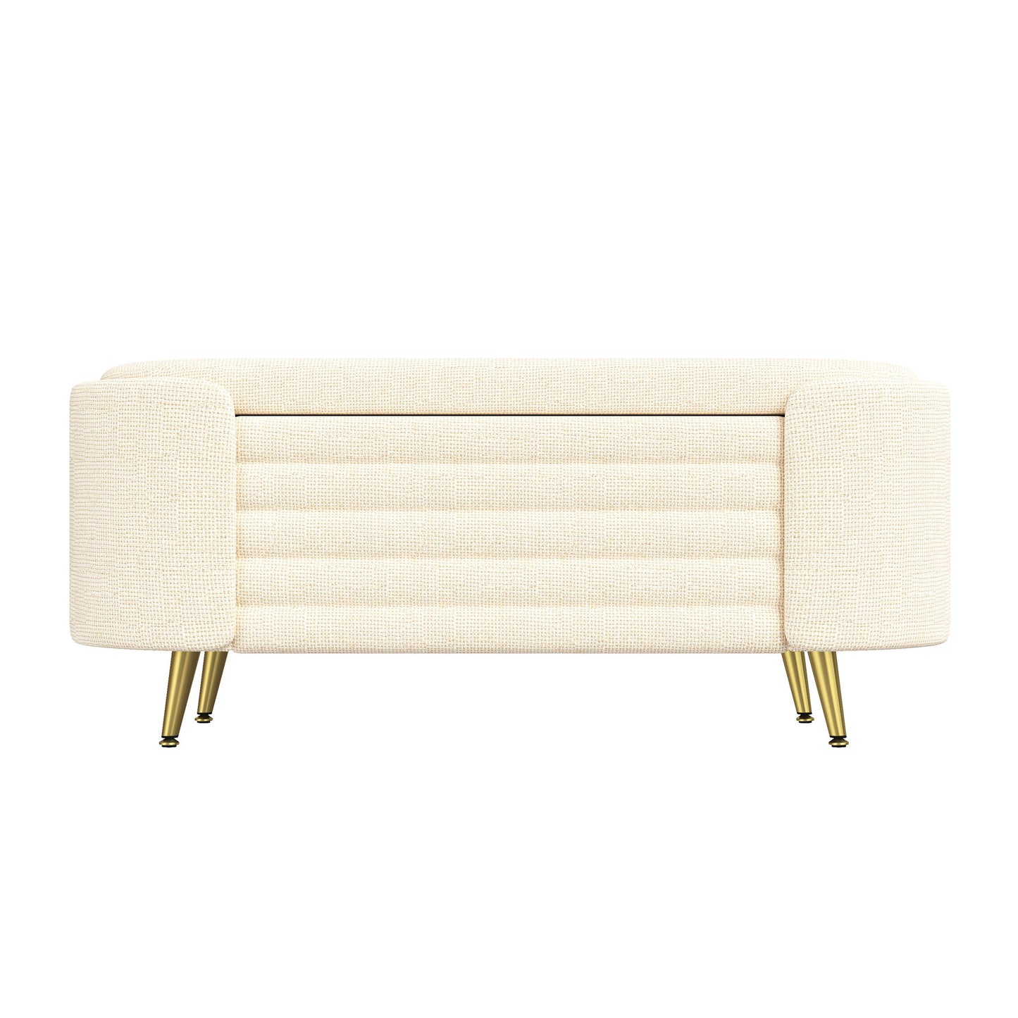 Modern Oval Storage Ottoman With Upholstery - The Sleep Loft - Online Mattress Showroom NYC