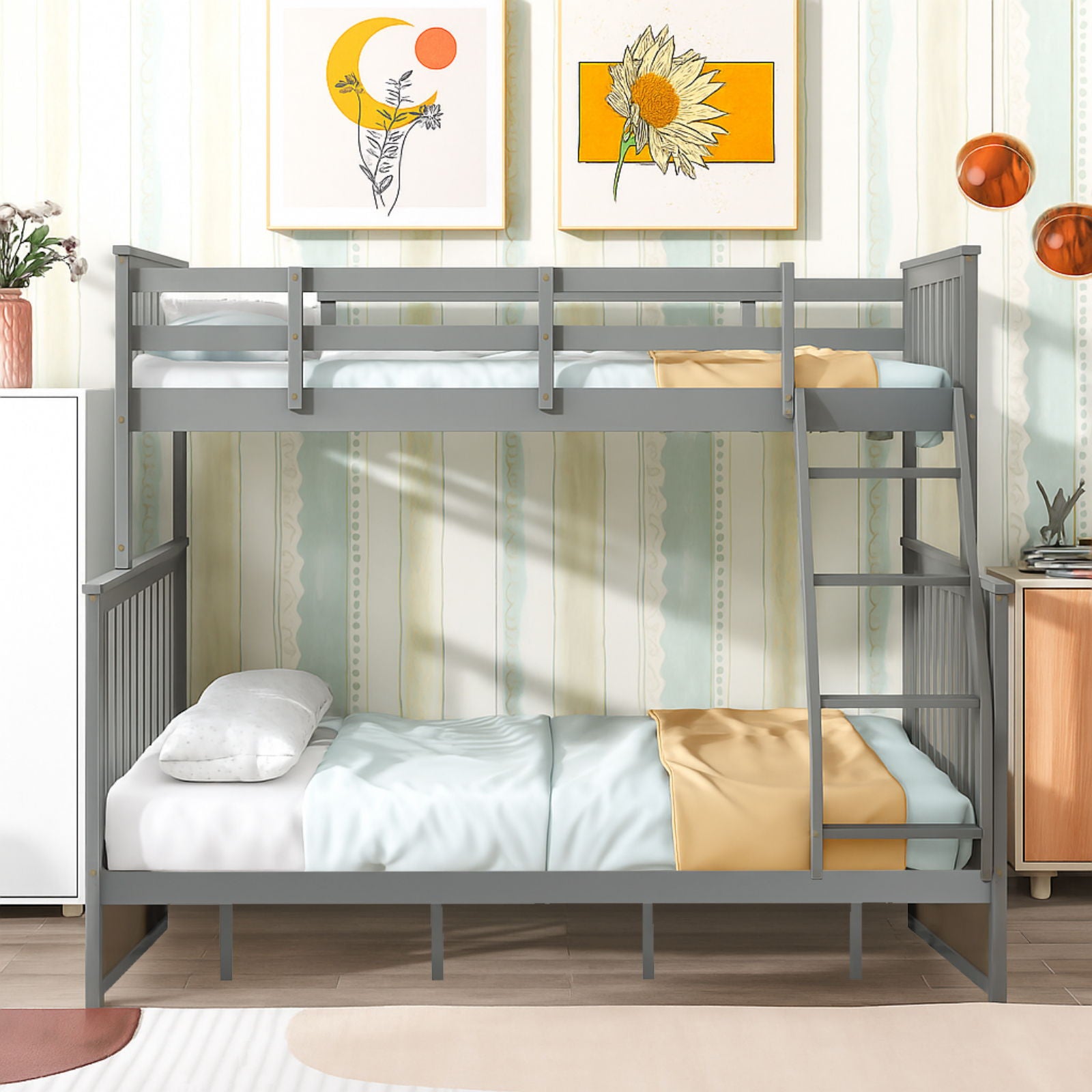 Bunk Bed With Ladder, And Safety Guard Rails - The Sleep Loft - Online Mattress Showroom NYC