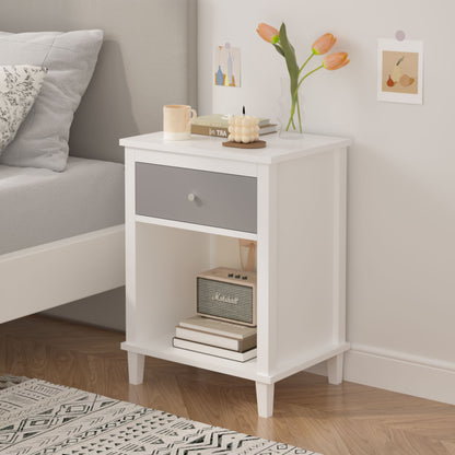 Nightstand With 1 Drawer 1 Shelf - The Sleep Loft - Online Mattress Showroom NYC