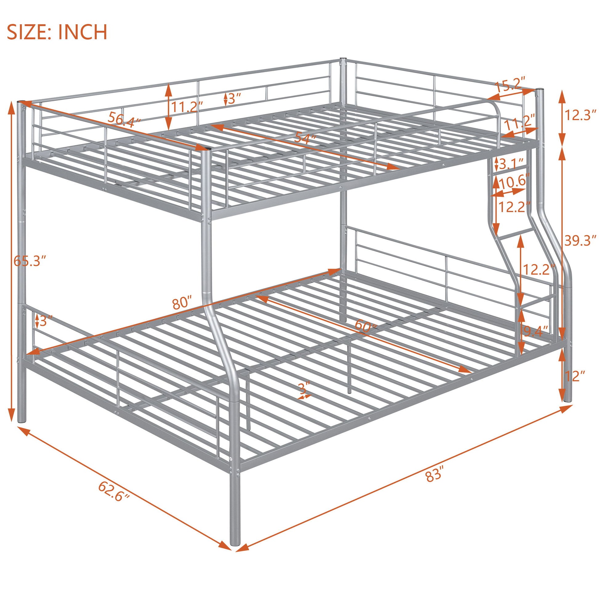 Steel Construction Bunk Bed - The Sleep Loft - Online Mattress Showroom NYC