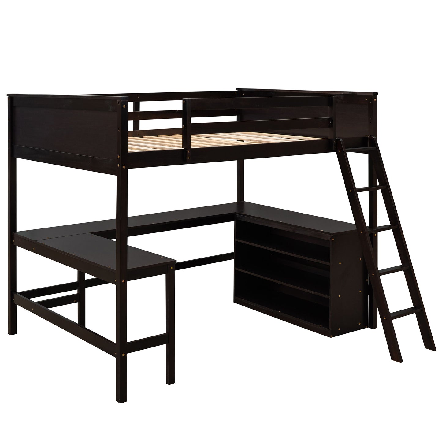 Loft Bed With Shelves With Desk - The Sleep Loft - Online Mattress Showroom NYC